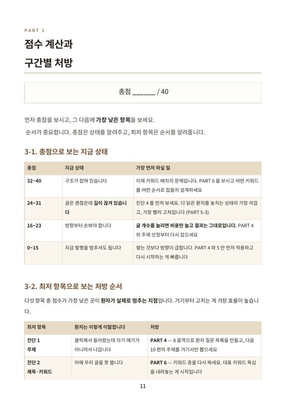 1권 본문 미리보기 — 점수 계산과 구간별 처방